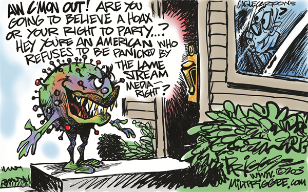 The Pandemic Party by Milt Priggee, Oak Harbor, WA